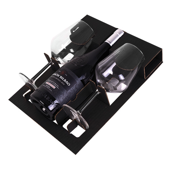 Separador negro para 3 bot.+ copas