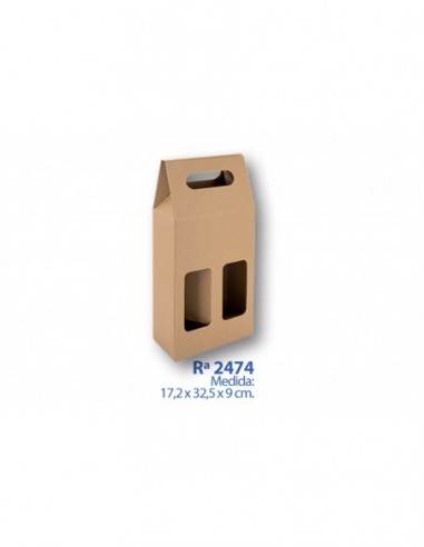 Estuche 2 botellas con ventana
